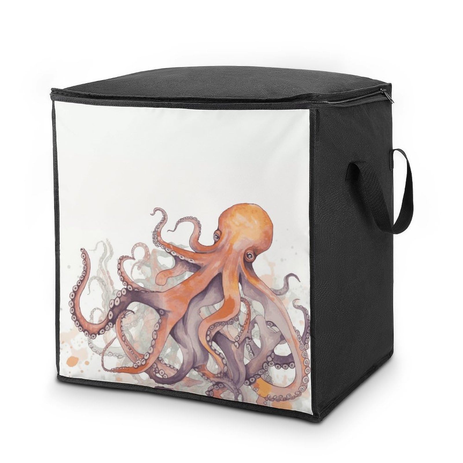70L Octopus Tentacles Storage Bag With Zipper Closet Organizers with Handle for Home Storage Organizer for Blankets Quilts Clothes Comforter Bedding And Pillows