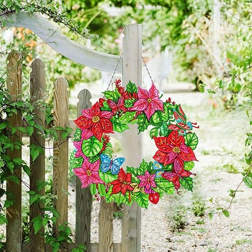 Miniatura 4 de Kit de pintura de diamantes para bricolaje, arte de cristal, letrero colgante de forma especial, decoración de ventana de diamante para decoración