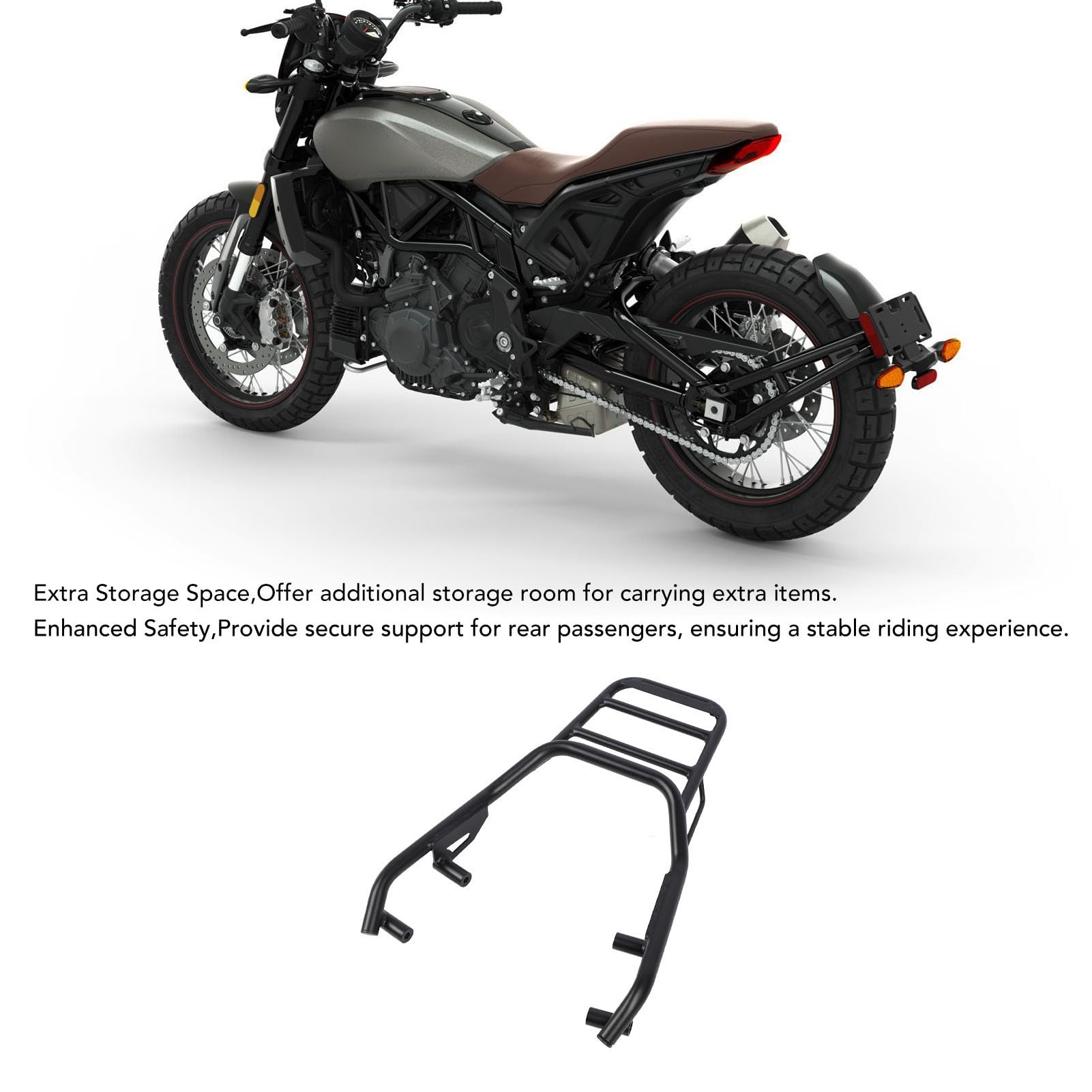 Bagażnik Motocyklowy do Indian FTR1200 2019-2023, Tylny Bagażnik Motocyklowy, Akcesoria FTR1200, Bagażniki Powersports, Bagażnik Tylny, Bagażnik Motocyklowy Rajdowy