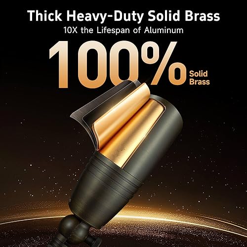 Miniatura 3 de Gardenreet Focos de bajo voltaje  Foco de paisaje de latón macizo con cable, luces LED de bala direccionales de 12 V para exteriores, bronce