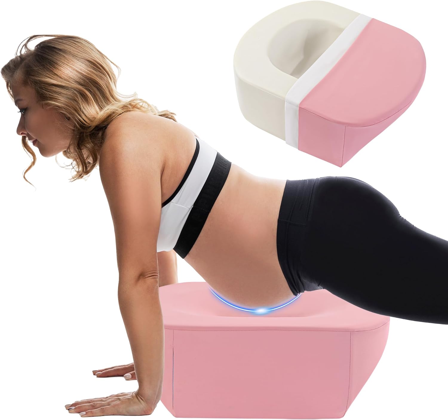 ROYALAY Pregnancy Belly Pillow for Stomach Sleepers, Pregnancy Massage Pillow for Back Pain Relief, Belly Prone Position Support with Washable Cover