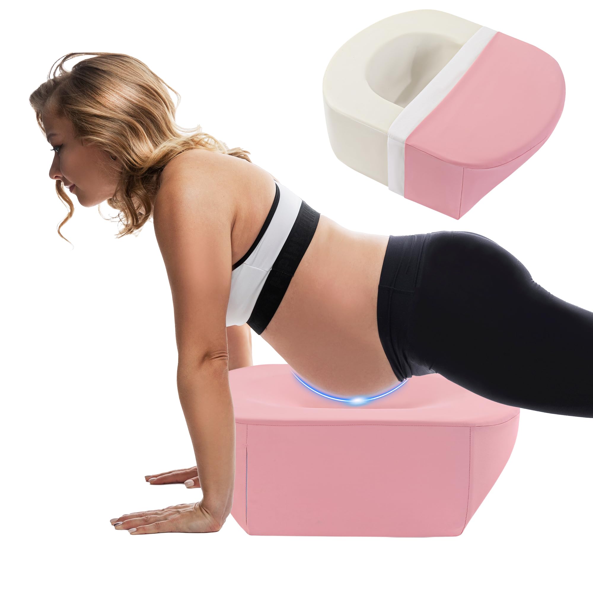 ROYALAY Pregnancy Belly Pillow for Stomach Sleepers, Pregnancy Massage Pillow for Back Pain Relief, Belly Prone Position Support with Washable Cover