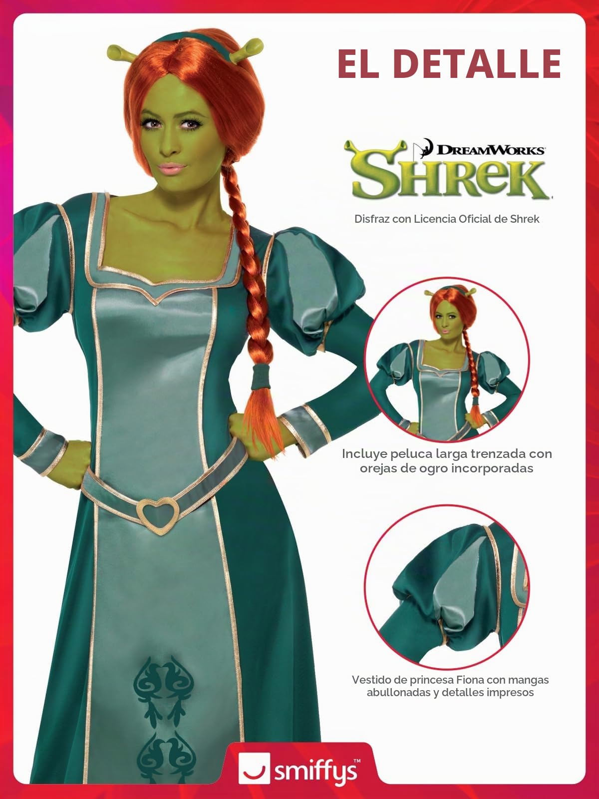Smiffy's Disfraz de Fiona Shrek para Mujer