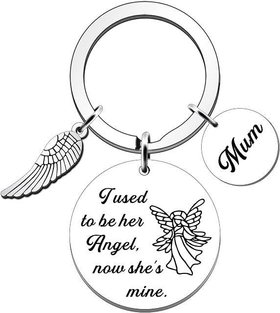 SDOFY Mum Memorial Gifts Bereavement Gifts in Memory of Mum Memorial Keyring for Loss of Mum Angel Gifts