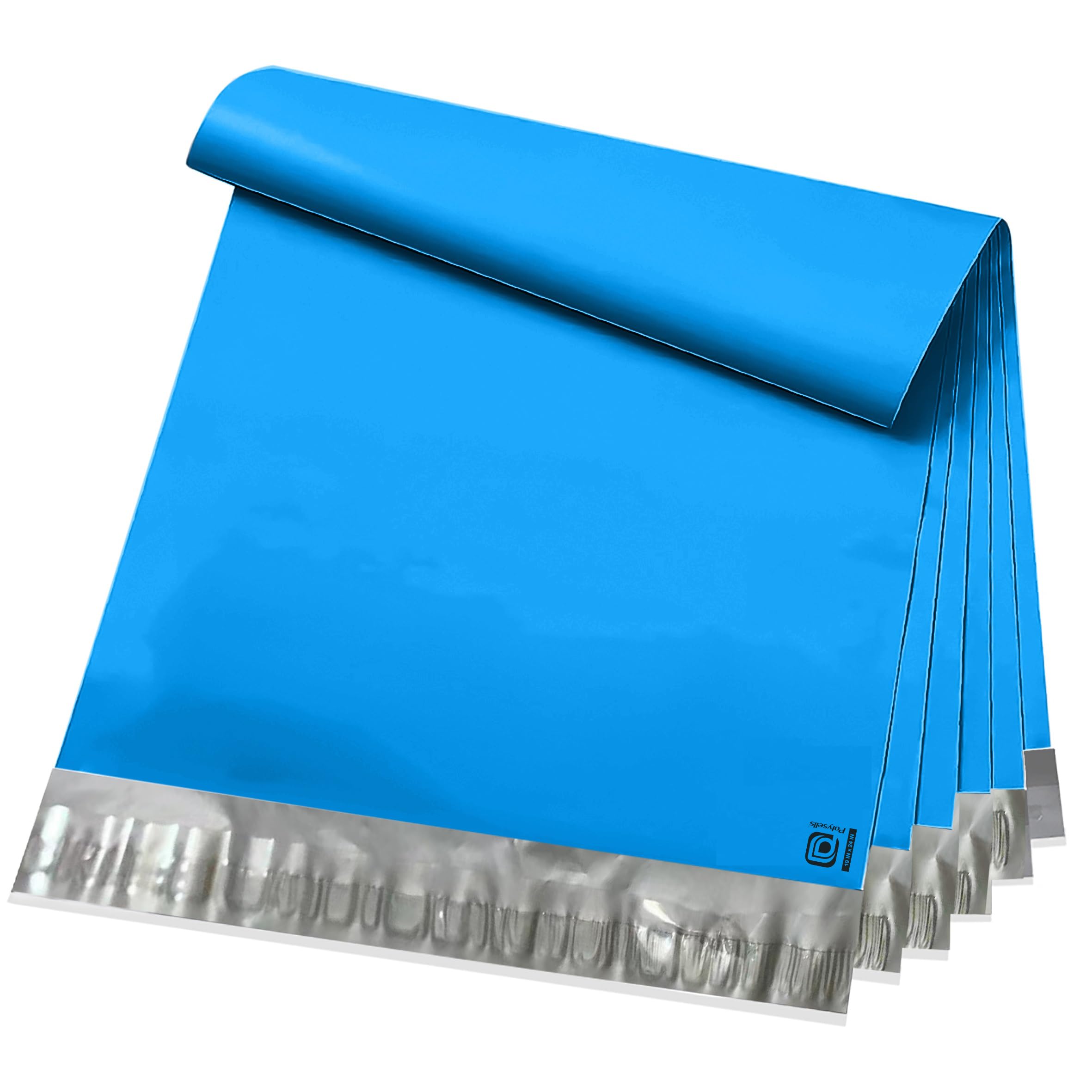 POLYSELLS 400 pcs 19x24 Inches Blue Poly Mailers Shipping Envelopes, Strong Adhesive Sealing, Waterproof, and Tear-resistant Postal Mailing Bags for