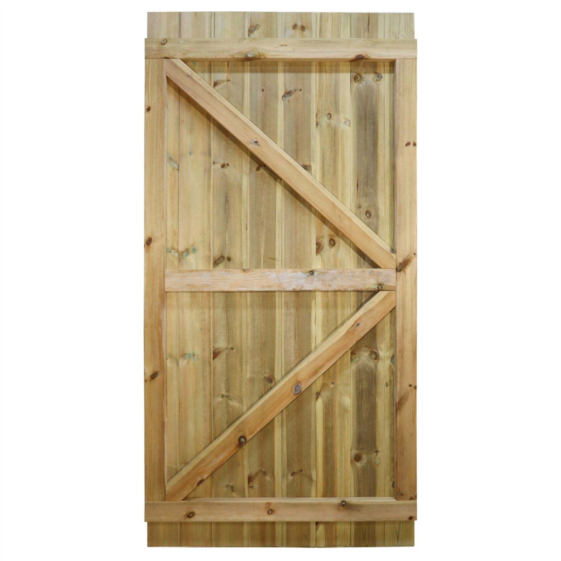 Made to Measure 6ft Wooden Garden Gate, Custom T&G Fully Framed Flat Top Treated Timber Door for Outdoor Pathway Home Access, MAX 180cm High x MAX 90cm Wide