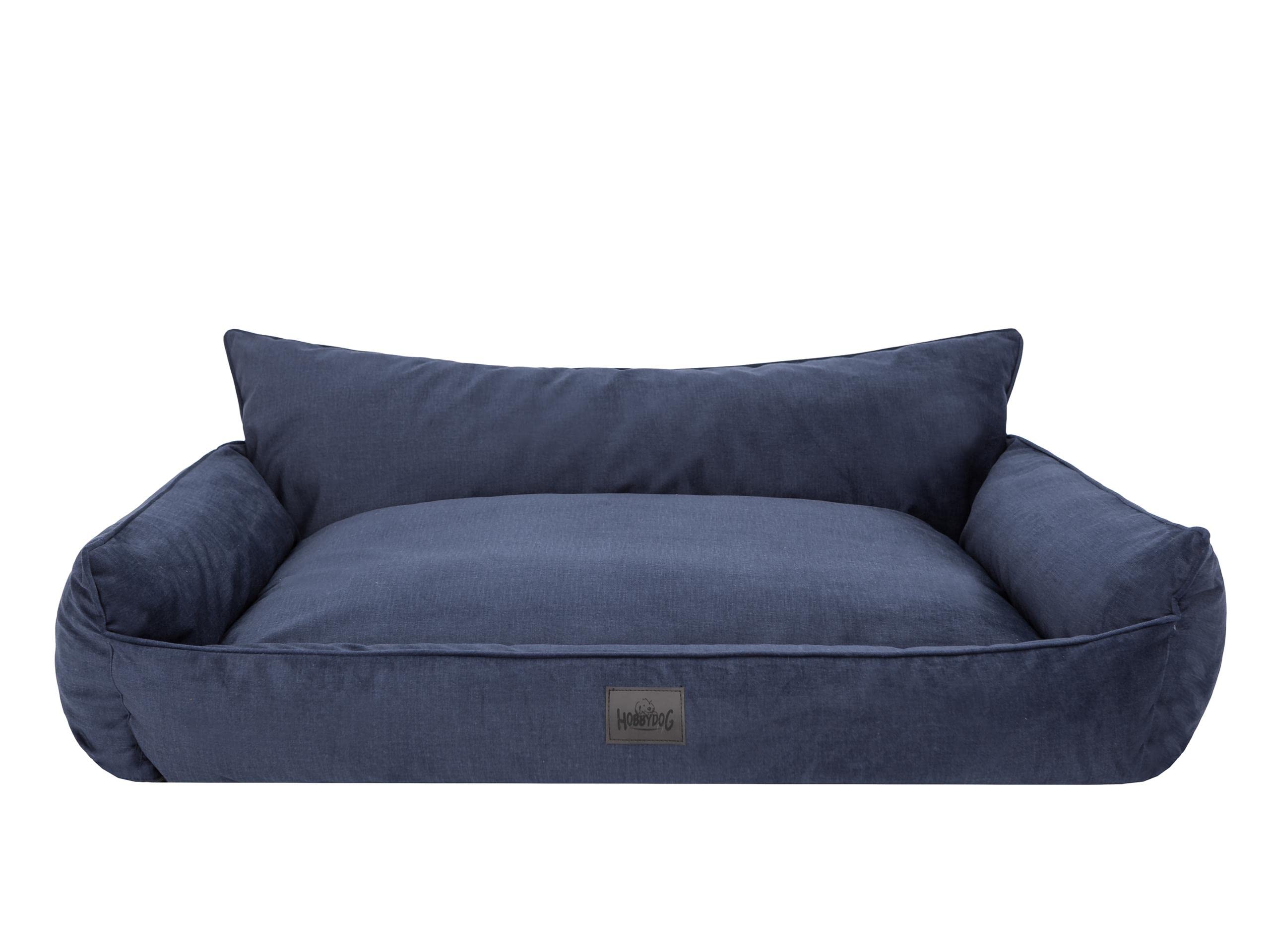 Cuccia per Cani - Letto Con Rivestimento in Cordura Rimovibile (Lavabile a 30°) - Taglia Piccola e Grande - Coccolosa - 64 x 49 cm - Blu Fancy