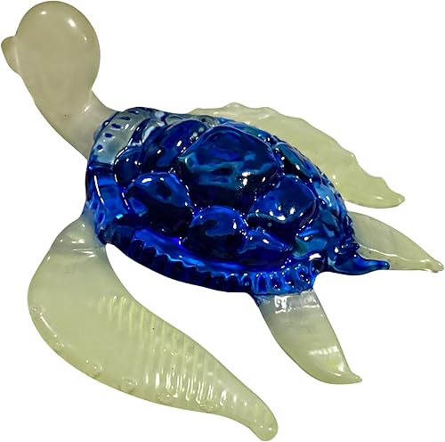 Figura de cristal de tortuga marina gigante hecha a mano decorativa para el jardín
