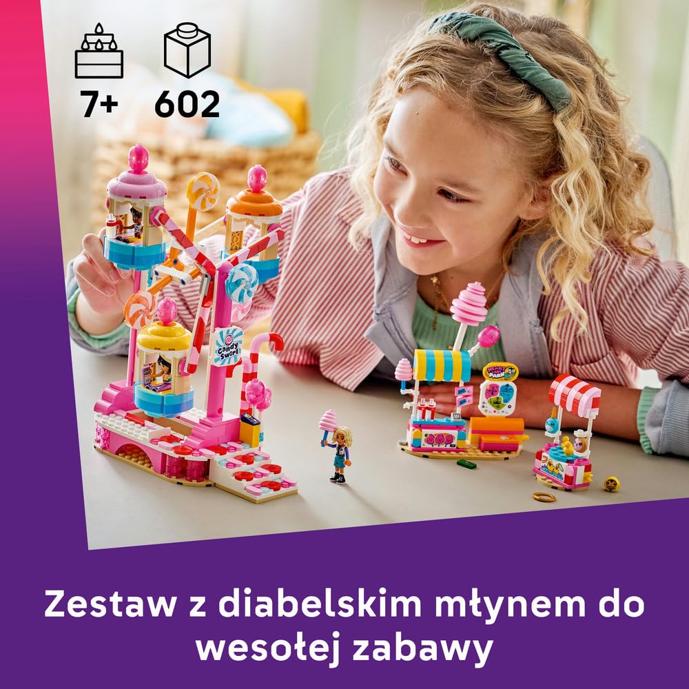 LEGO Friends Cukierkowo-babeczkowy diabelski młyn 42700 | Diabelski młyn, zestaw z parkiem rozrywki, prezent dla dziewczynki i chłopca 7+, 602 elementy