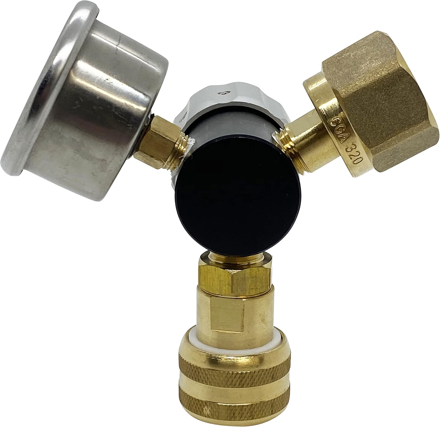 Preece Precision SOURCE High Flow Carbon Dioxide Regulator 0-250PSI CGA320 For Tires and Air Tools