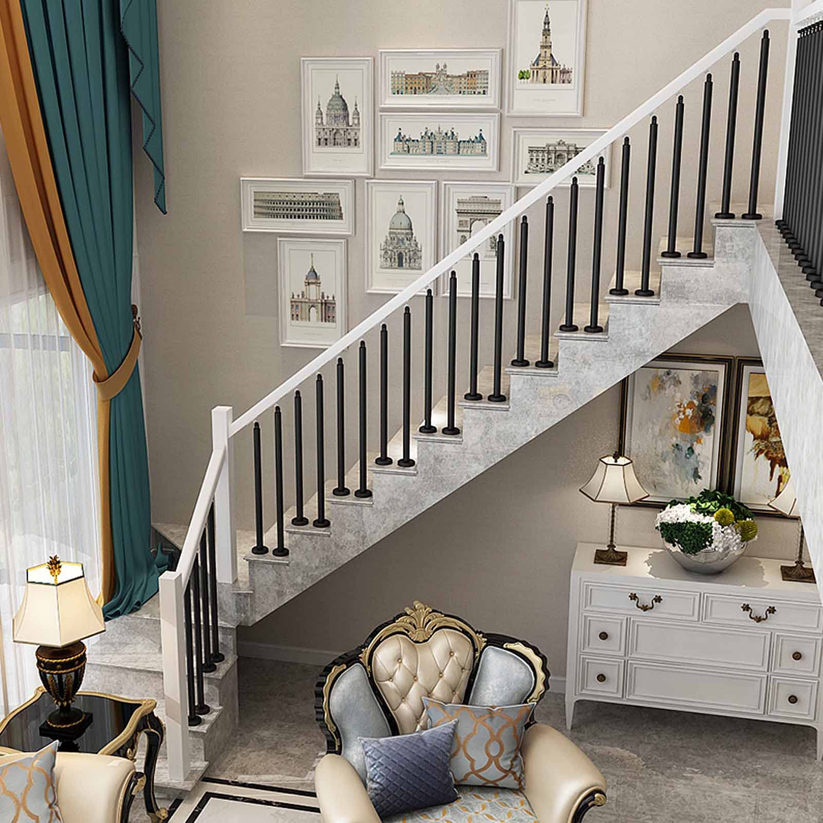 Rampe d'escalier de 100 cm en bois pour balcon et grenier