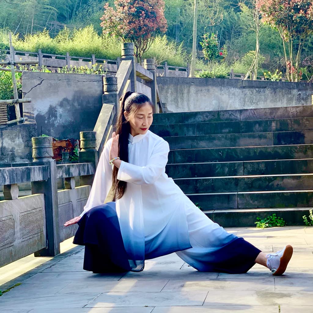Morbido Yaga Wing Chun Tai Chi Suit Donna Cotone Kung Fu Wushu Arti Marziali Uniforme Giacca Stile Cinese Pantaloni Mattina Esercizio Costumi