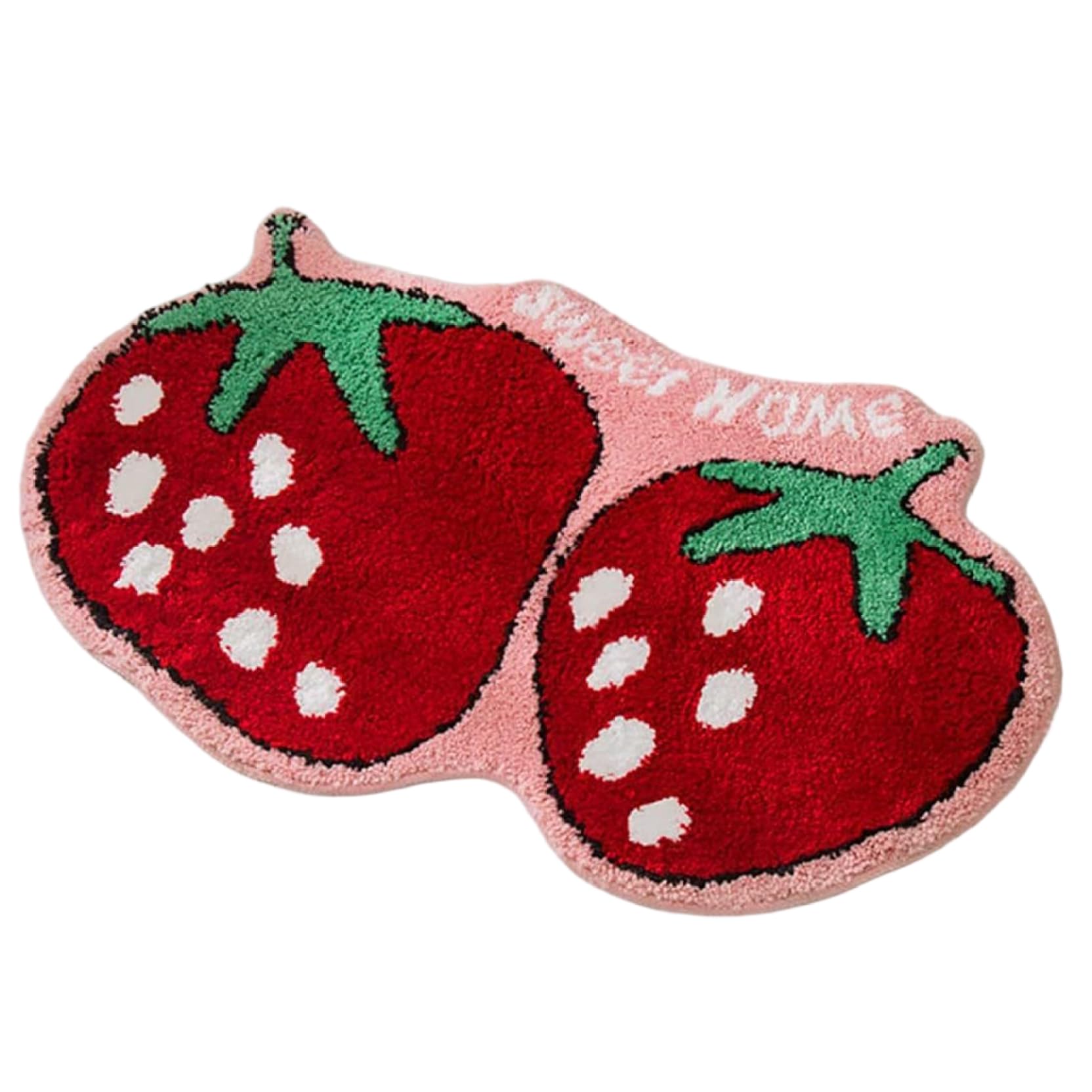 Tapis fraise antidérapant et absorbant pour sécuriser la salle de bain