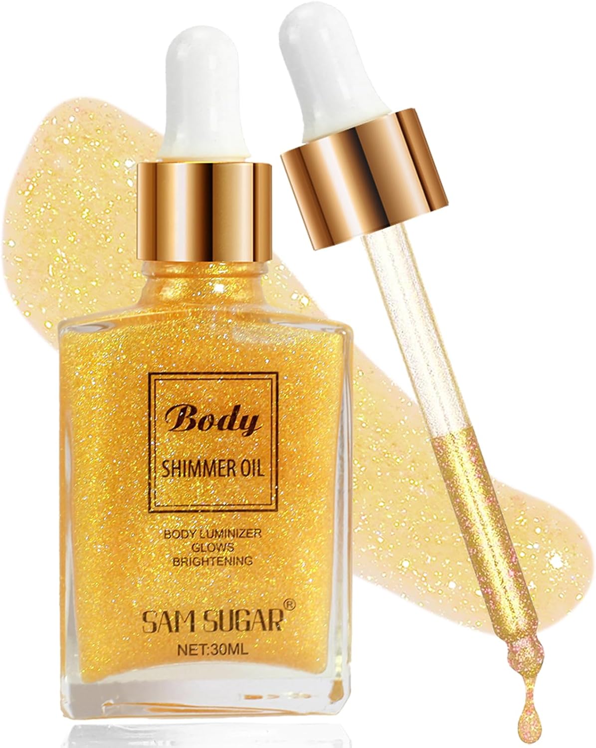 MEICOLY Face Body Glitter,Drop Glitter Body Shimmer Oil,Hydrating Glitter Liquid Highlighter Makeup,Natural Sparkly Body Oil,Dewy Face Glow,02 Golden Yellow MEICOLY Face Body Glitter,Drop Glitter Body Shimmer Oil,Hydrating Glitter Liquid Highlighter Makeup,Natural Sparkly Body Oil,Dewy Face Glow,02 Golden Yellow