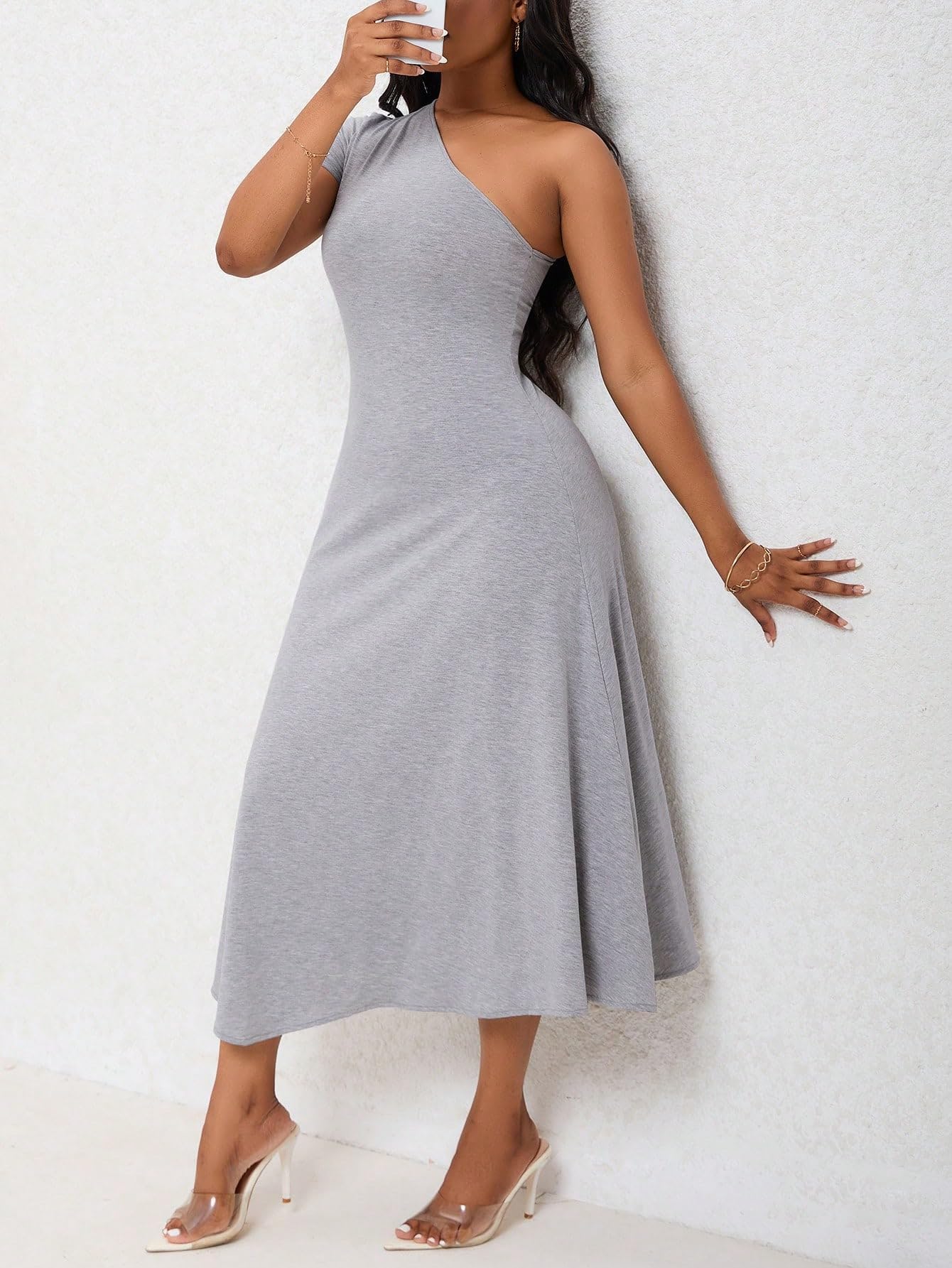 Amazon.com: KUCOON Fall Dresses for Women 2023 Solid One Shoulder  