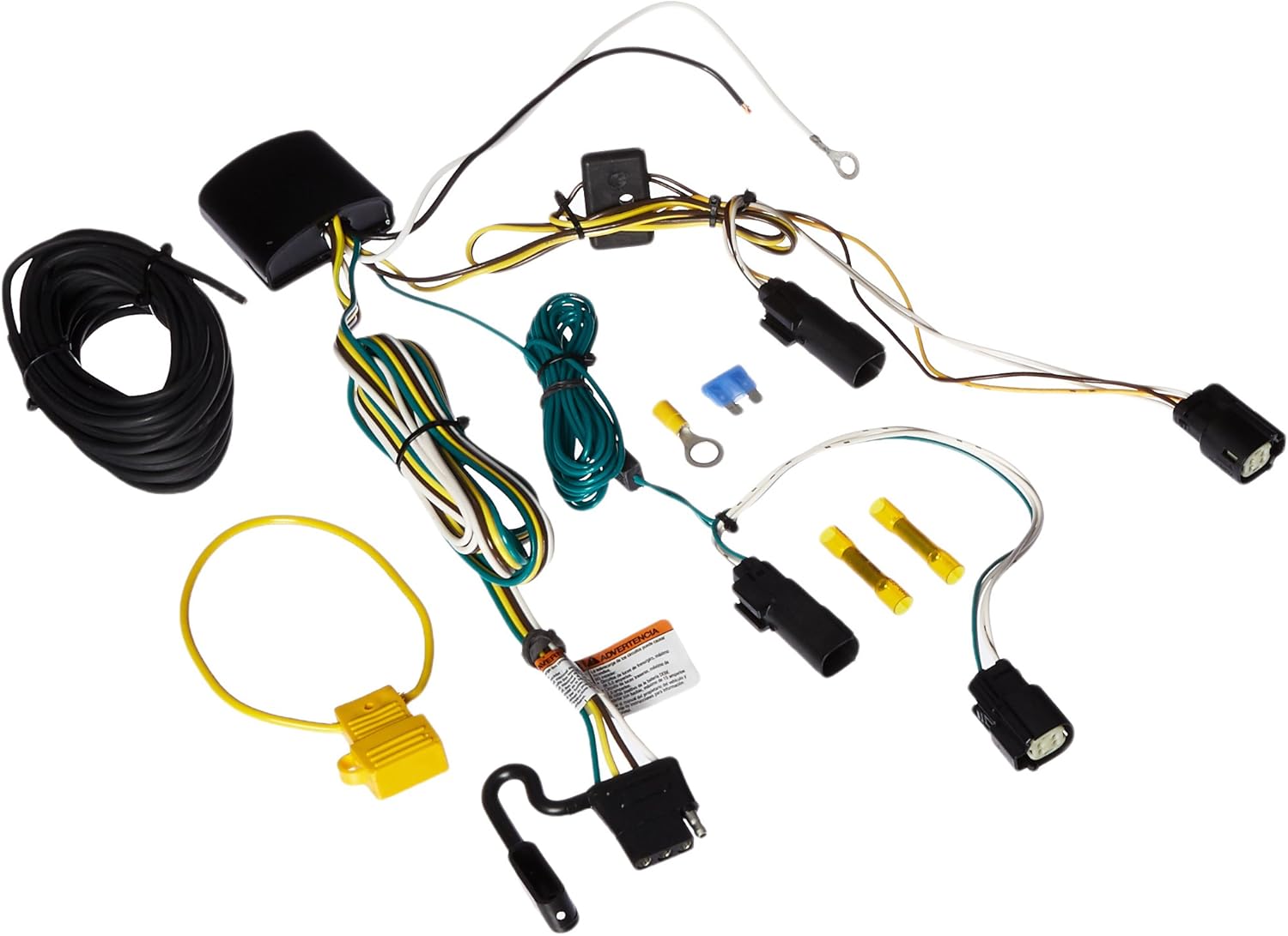 Tekonsha T-One® T-Connector Harness, 4-Way Flat, Compatible with Select Chrysler Pacifica,Black