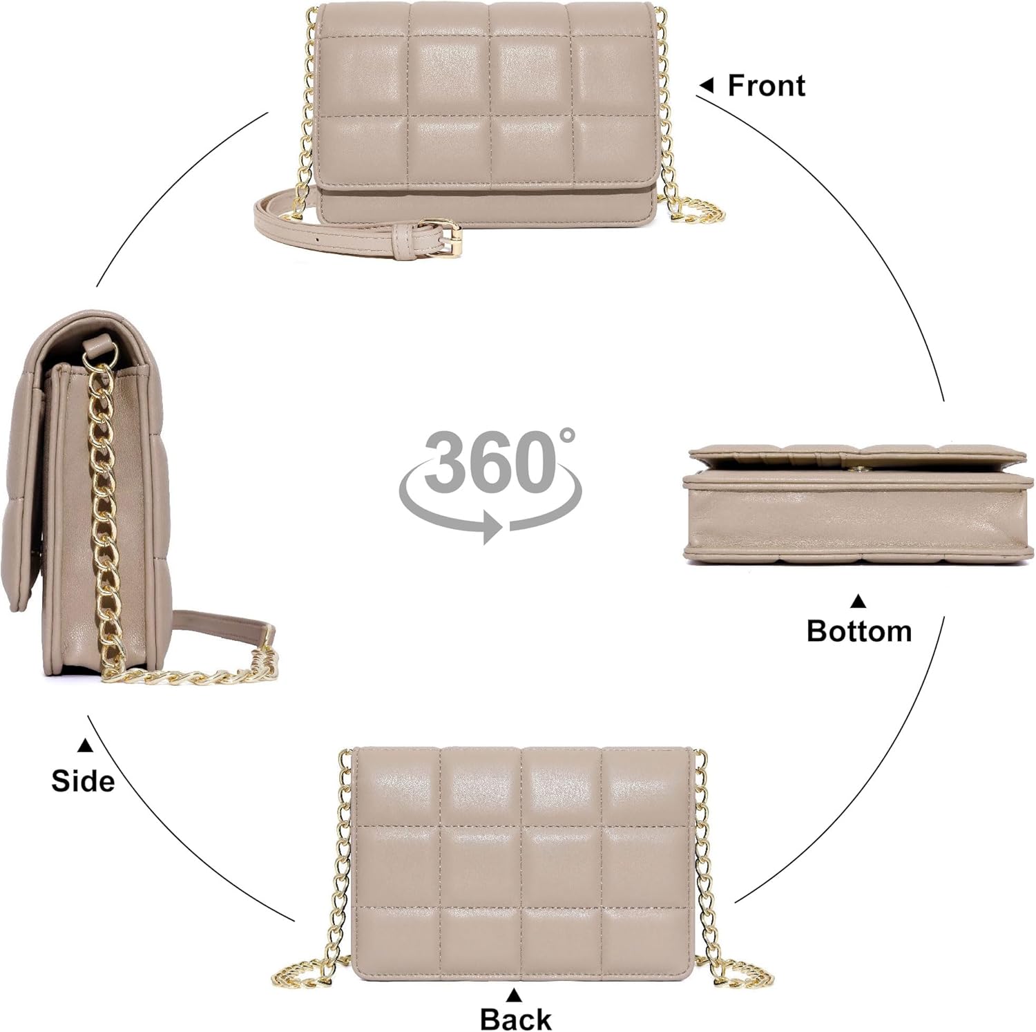 KUKOO Small Crossbody Bag for Women Cell Phone Wallet Purse Clutch Handbags with Credit Card Slots - Image 6