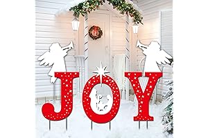 Christmas Outdoor JOY Letters Signs Nativity Set