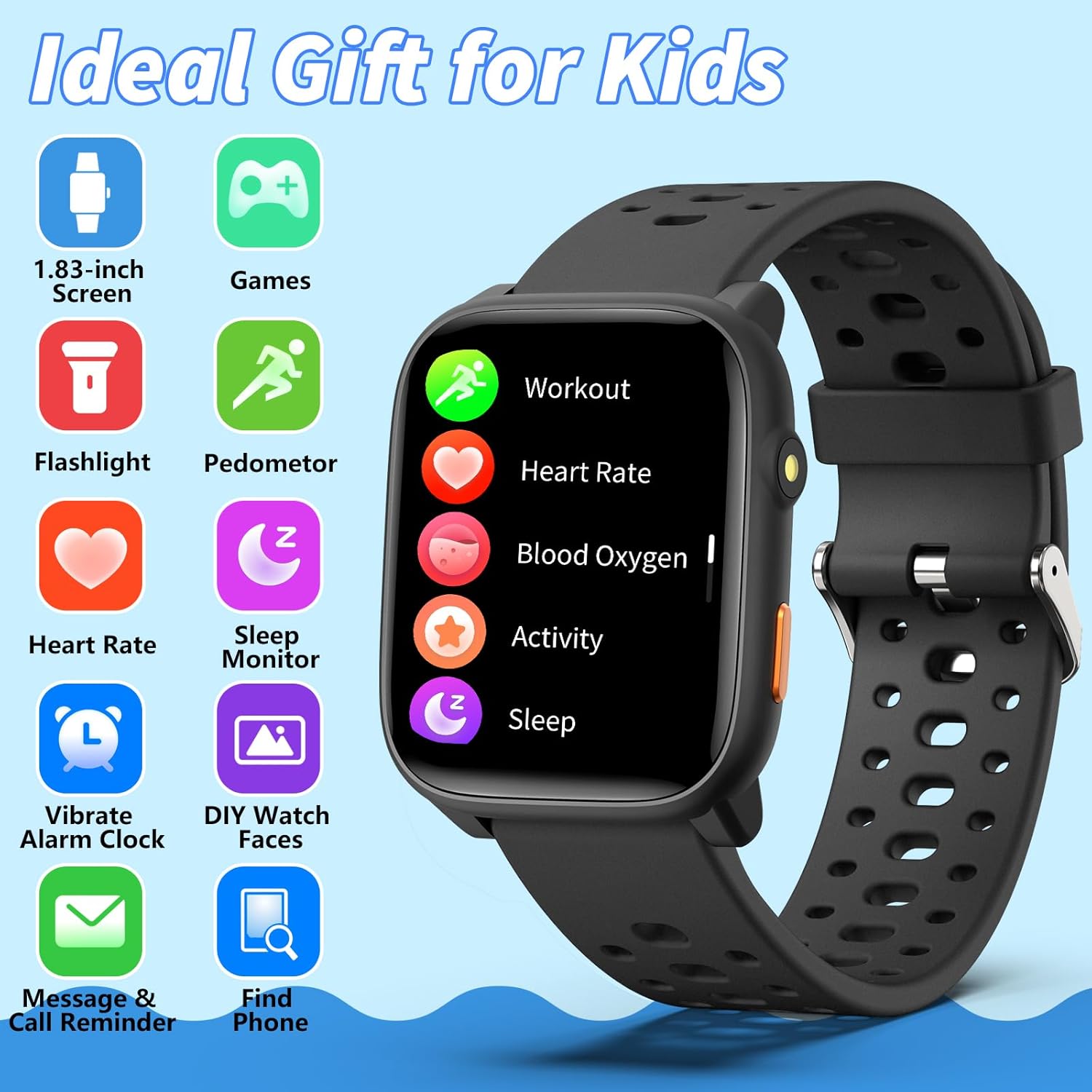 Unlock Fun and Fitness: The Ultimate Kids Smart Watch with Games and Monitoring!