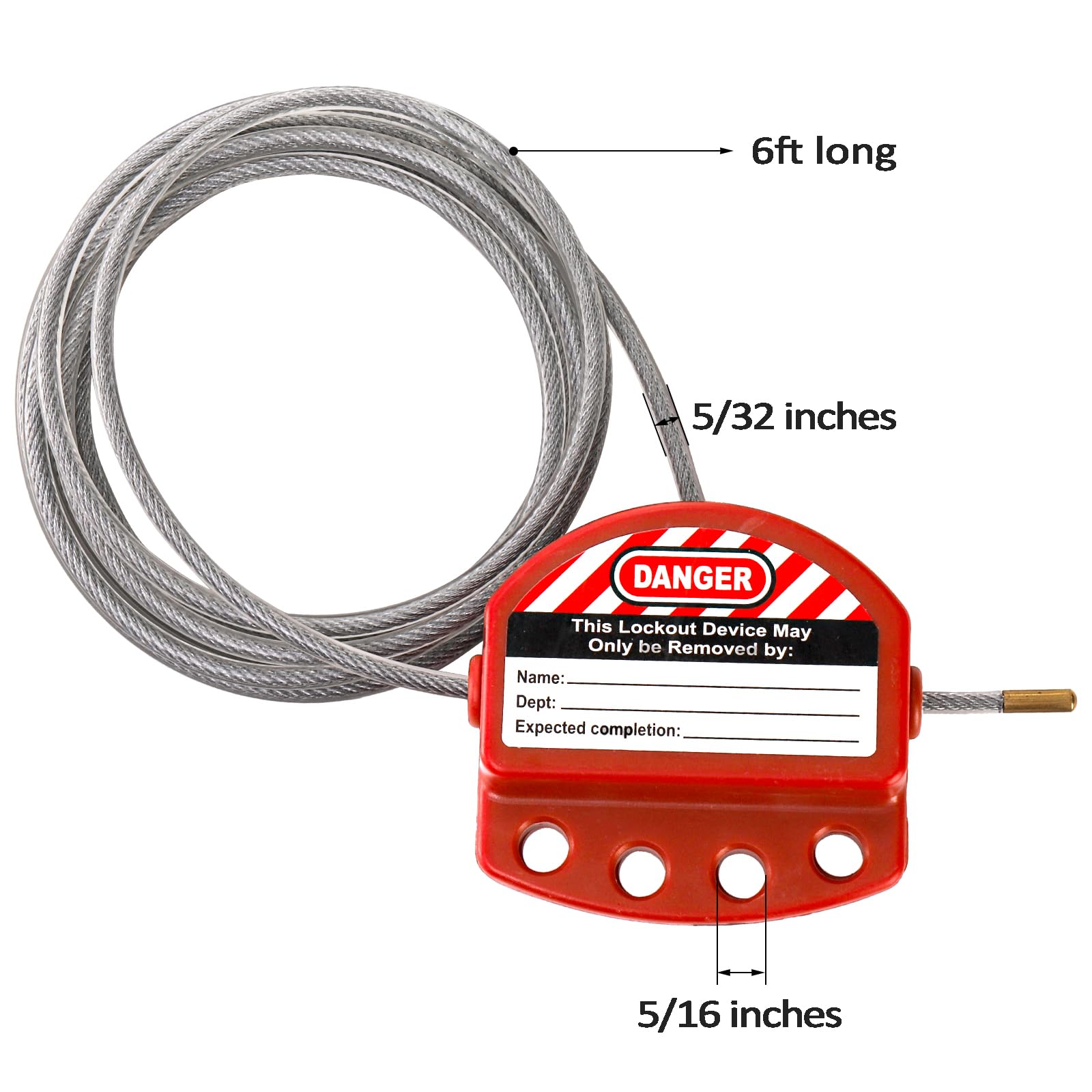 Lockout Tagout Cable Locks - 2 Pack, 6ft Adjustable -2