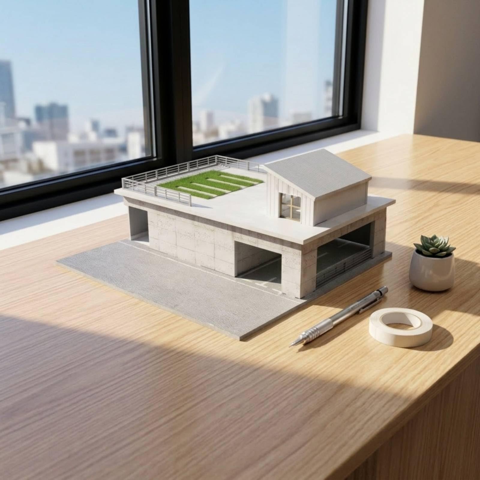 Modellino con Balcone Miniatura Edificio