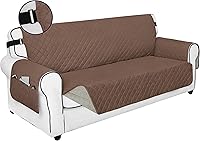 Vista 42 de PureFit Funda de Sofá Reversible Resistente al Agua para Sofá de Dos Plazas, Funda de Muebles Lavable a Máquina con Espuma Antideslizante y Correa