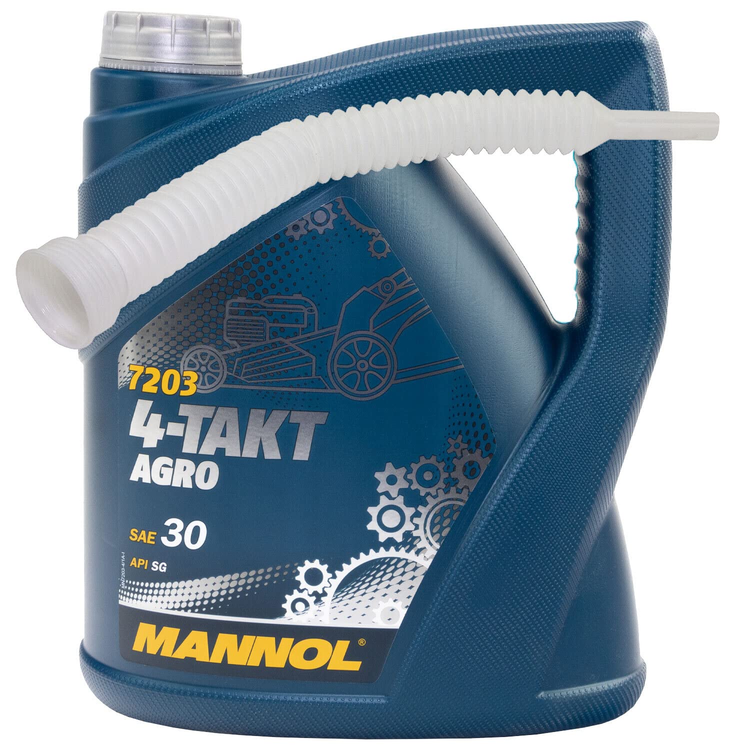Motoröl Motor Öl für 4-Takt Traktoren Rasenmäher Agro SAE 30 MANNOL API SG 4 Liter mit Ausgießer