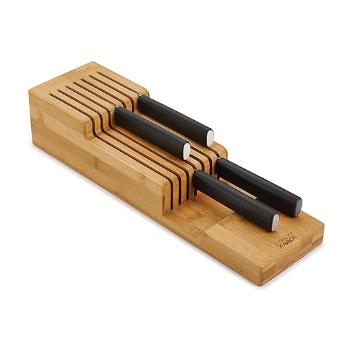 Joseph Joseph DrawerStore Knife Organizer, holds up to 9 knives, Kitchen Organization & Drawer Storage - Bamboo
