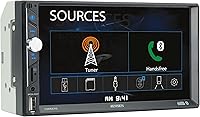 Vista 1 de Jensen CMR270 7-inch LED Digital Media Touch Screen Double DIN Car Stereo Radio Push to Talk Assistant Backup Camera Input Bluetooth USB