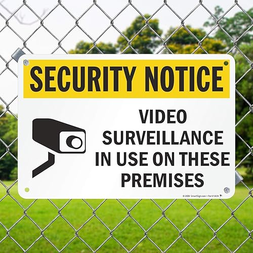 Miniatura 4 de SmartSign Aviso de seguridad - Video vigilancia en uso en las instalaciones | 12" x 18" Aluminio