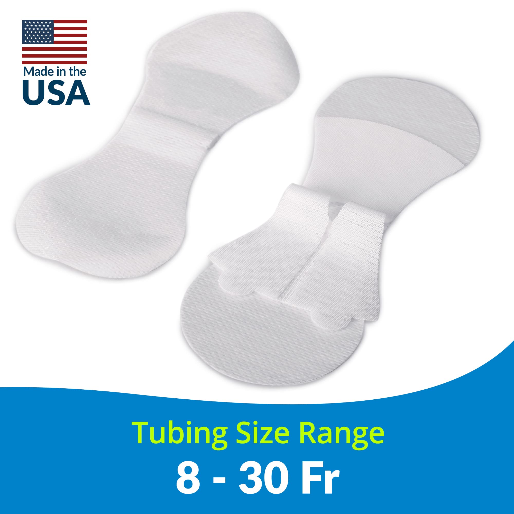 TIDI 3400LFC-10PK Grip-Lok Foley Catheter Securement Device, Flexible Material, Low-Profile Design for Comfort, White, Large, Pack of 10