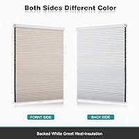 Vista 6 de Changshade Cordless Cellular Shades, Blackout Honeycomb Shades for Windows, Pull Down Pleated Blinds, Easy to Install for Indoor Windows and French