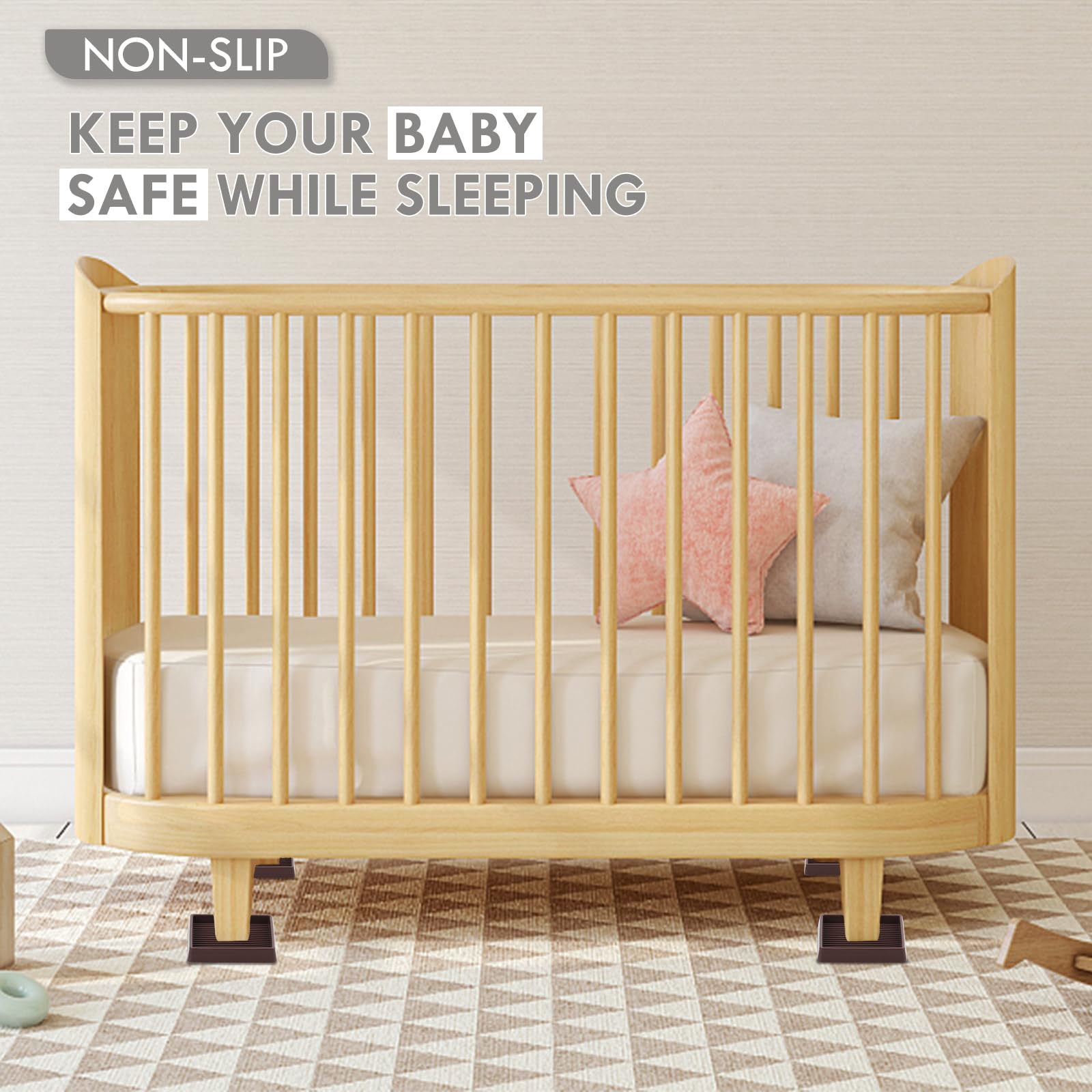 Almohadillas antideslizantes para muebles, tazas redondas de goma de 2.5 pulgadas, 12 posavasos, pinzas antideslizantes para muebles, protectores de suelo antideslizantes para patas de muebles