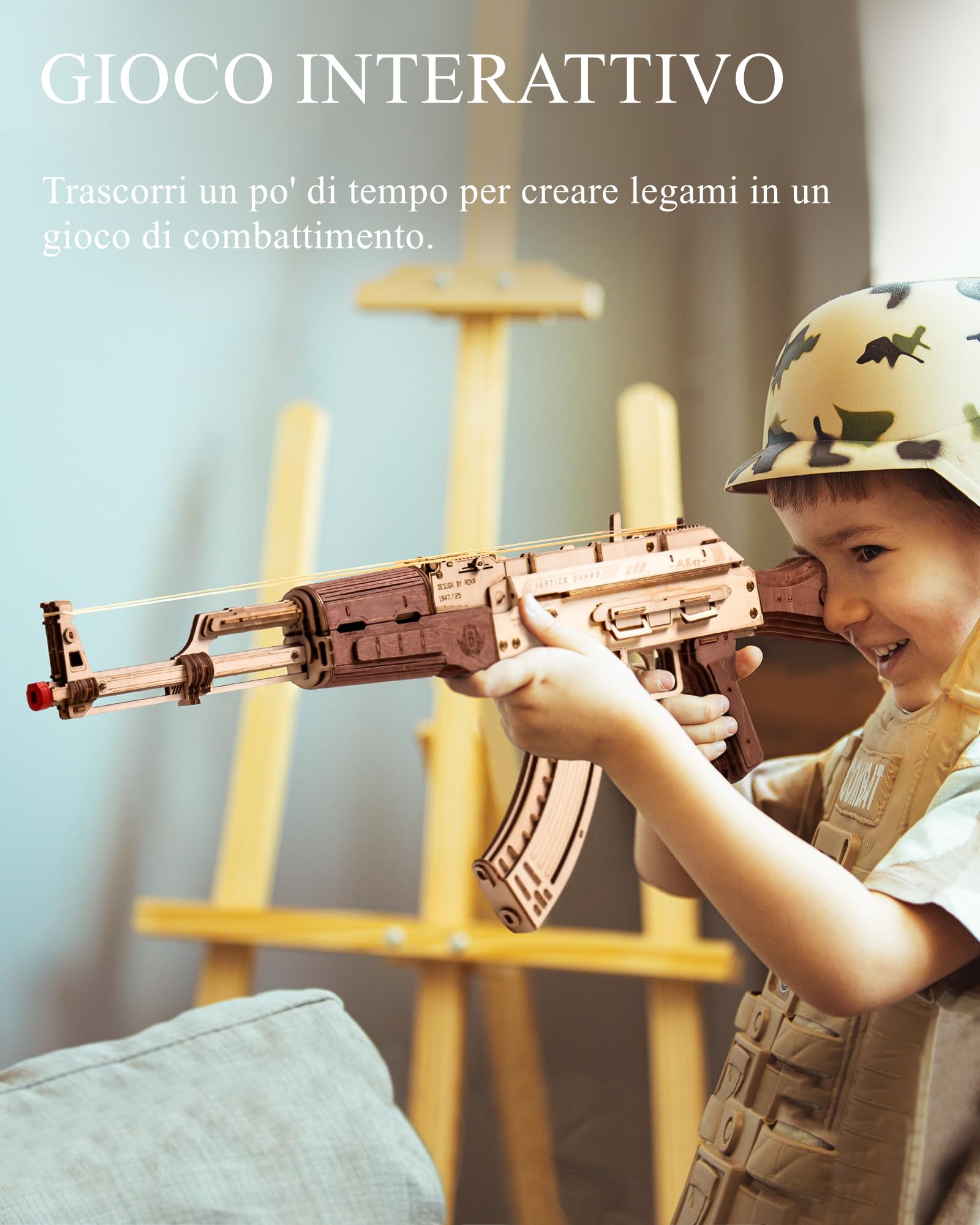 ROKR Puzzle 3D in Legno Modellismo da Costruire per Adulti, Kit di Modelli con Elastici, Regalo per Adolescenti 315 Parti (LQ901)