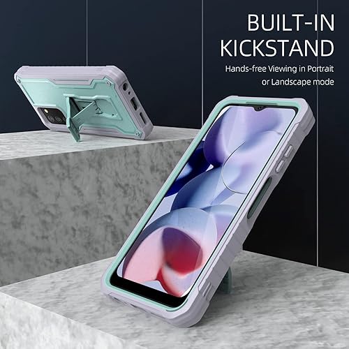 Miniatura 5 de DUOPAL Funda para Samsung Galaxy A03s 5G, protección de grado militar a prueba de golpes con protector de pantalla HD de vidrio templado y soporte