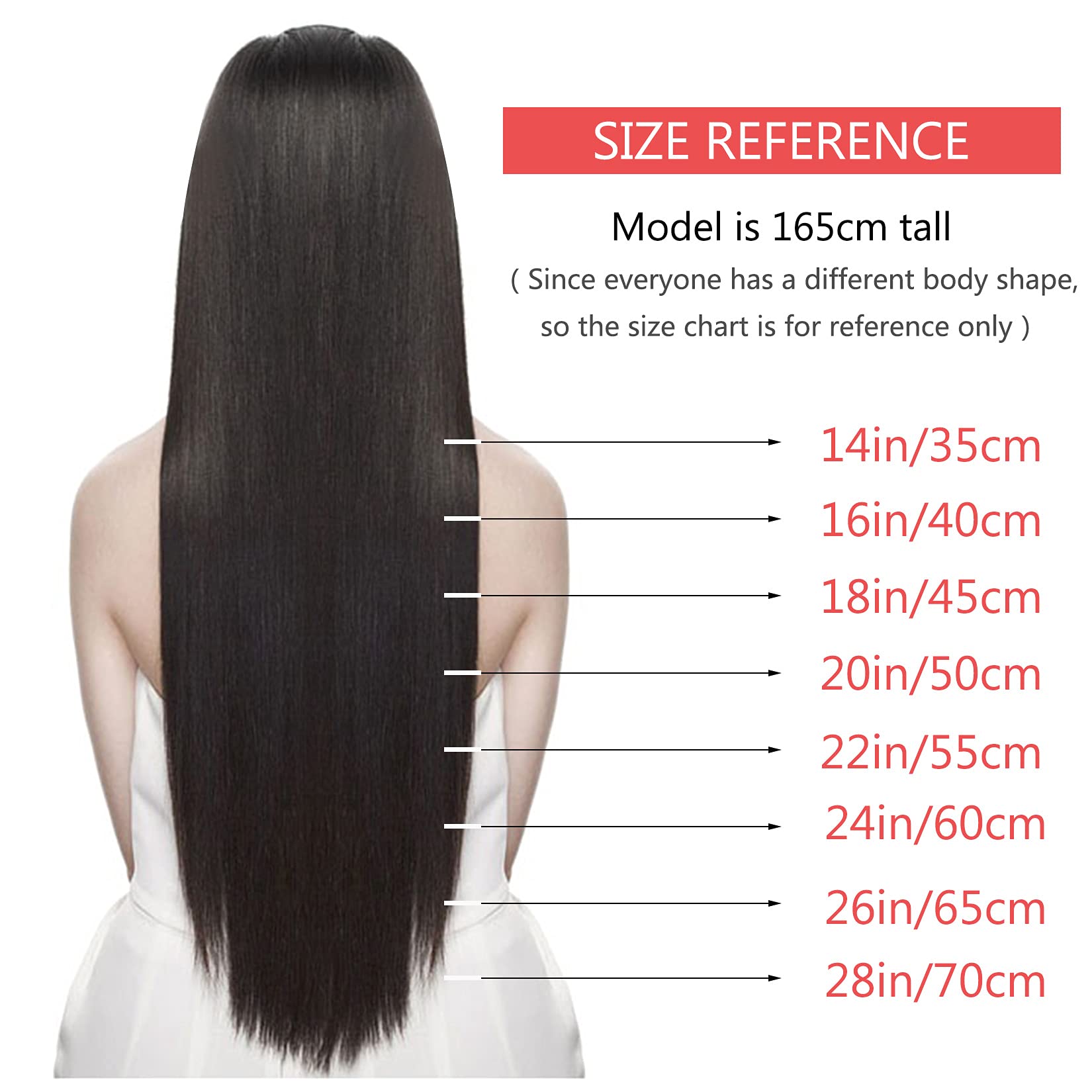 10pin nature,26in,Extension de Cheveux Humains 6D, Extension de Plumes, Cheveux Humains, 6D Natural Hair Extensions, Vraies Perruques Humaines, Pas d'Emmêlement, Pose/Dépose Rapide