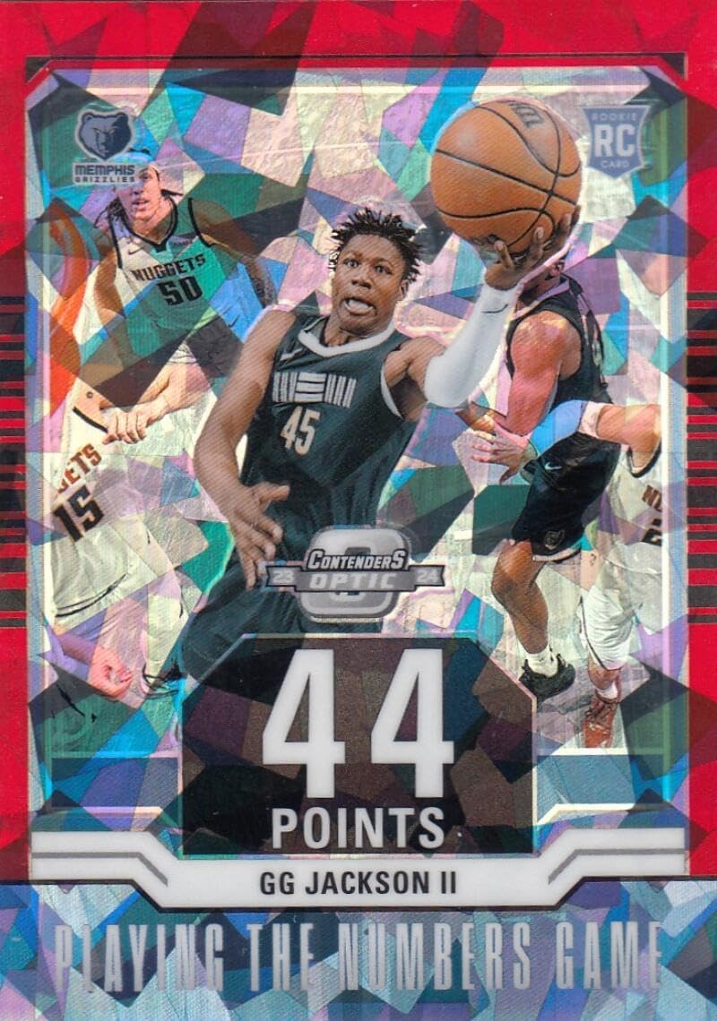 Basketball Trading Card 2023-24 Panini Contenders Optic Playing the Numbers Game Red Cracked Ice #12 GG Jackson II NM Near Mint 154/175 Grizzlies