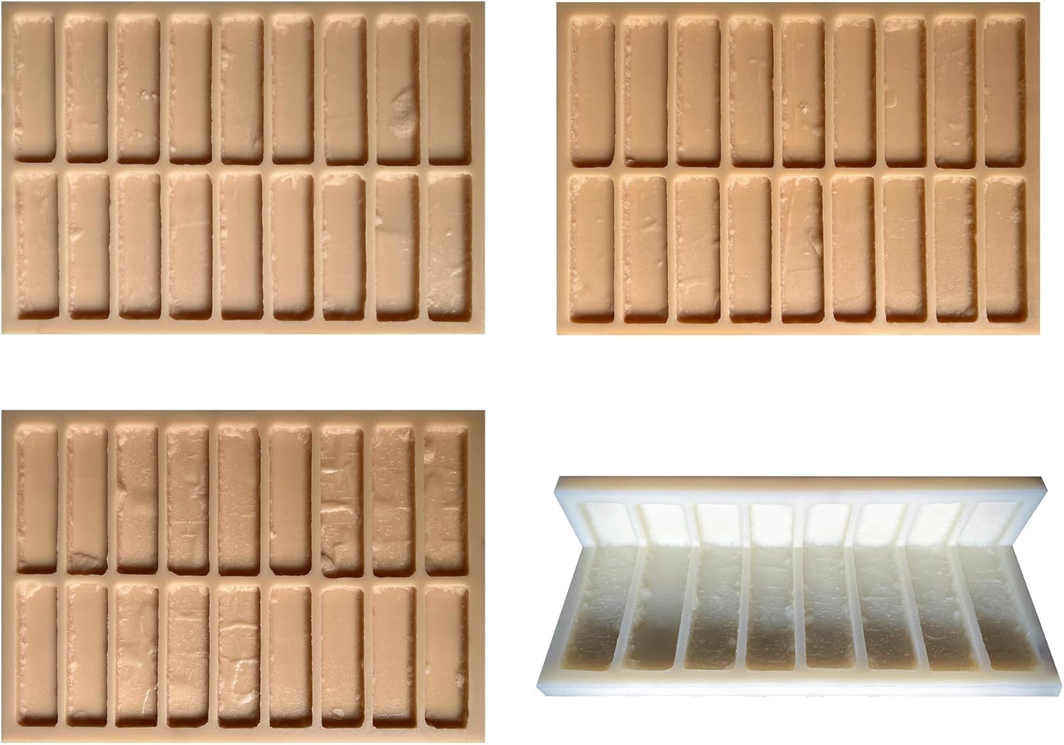 Old Brick Stone Concrete Mold Set BS 611 Set of 4 – DIY Reusable Molds for Walkways, Walls, Landscaping, Pathways, and Garden Projects – Realistic Antique Brick Texture