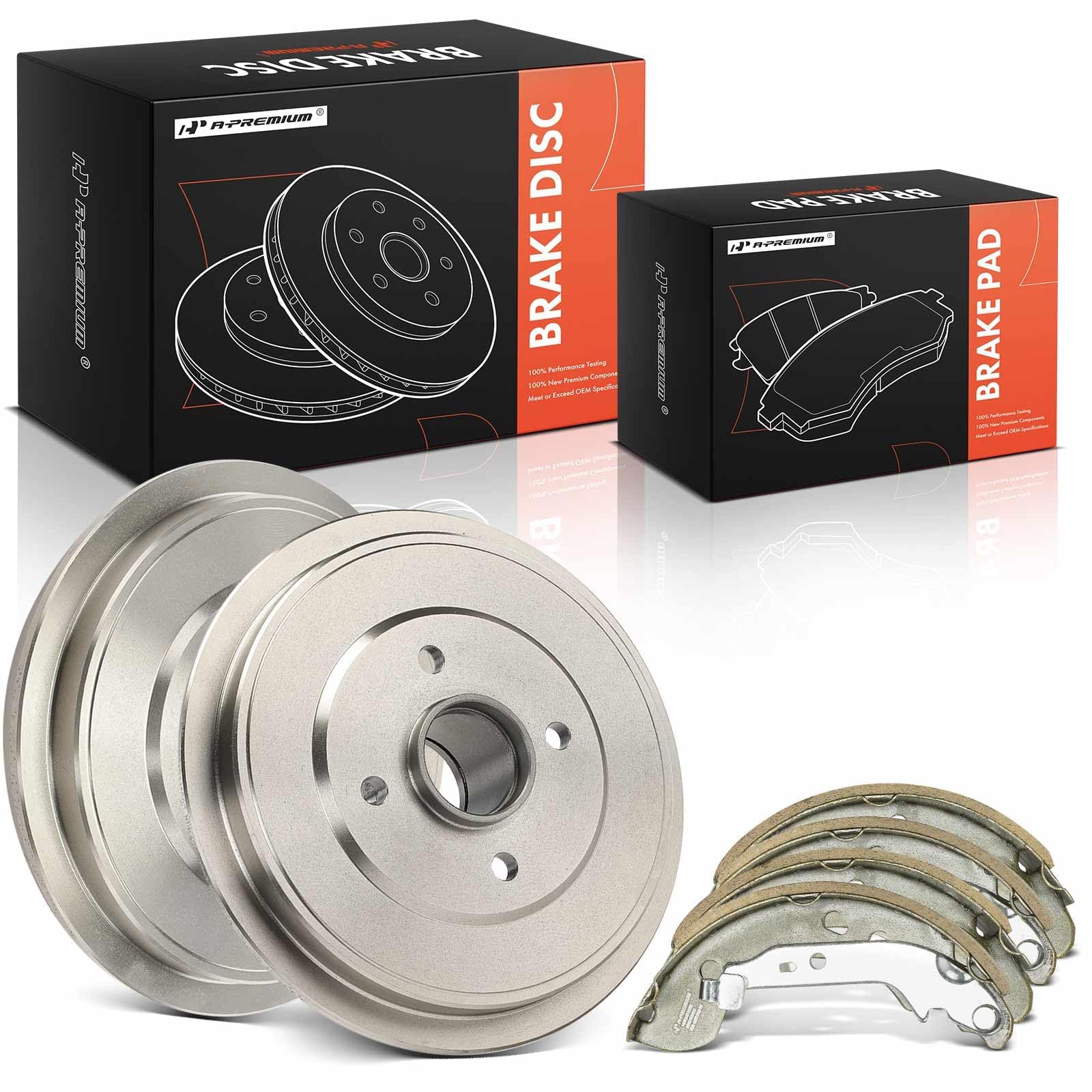Amazon.com: A-Premium 10.08 inch (256 mm) Rear Brake Drums +