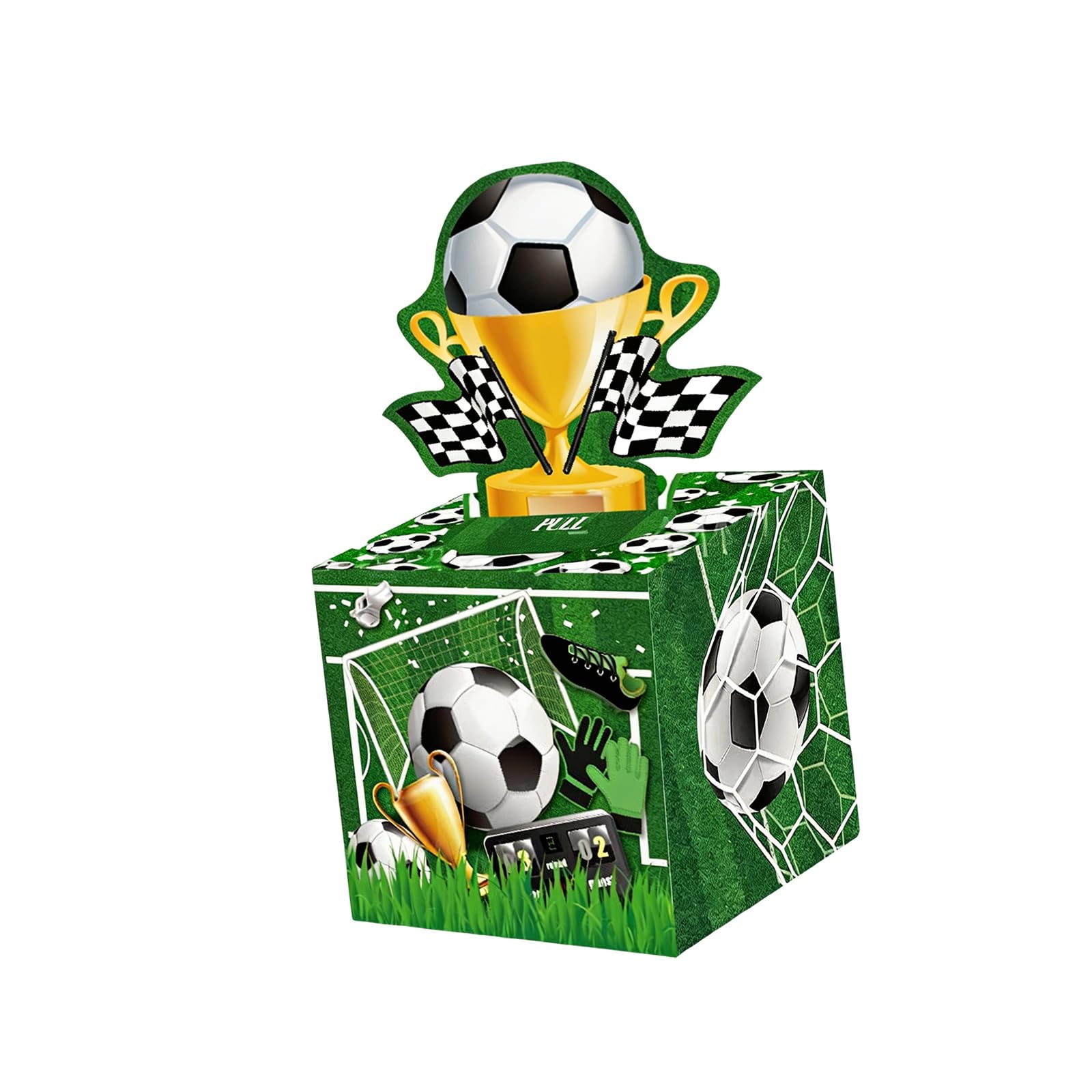 Themed Birthday Cash Pull Box Exciting Present for Childrens Football Celebration Decor Creative Money Gift Box