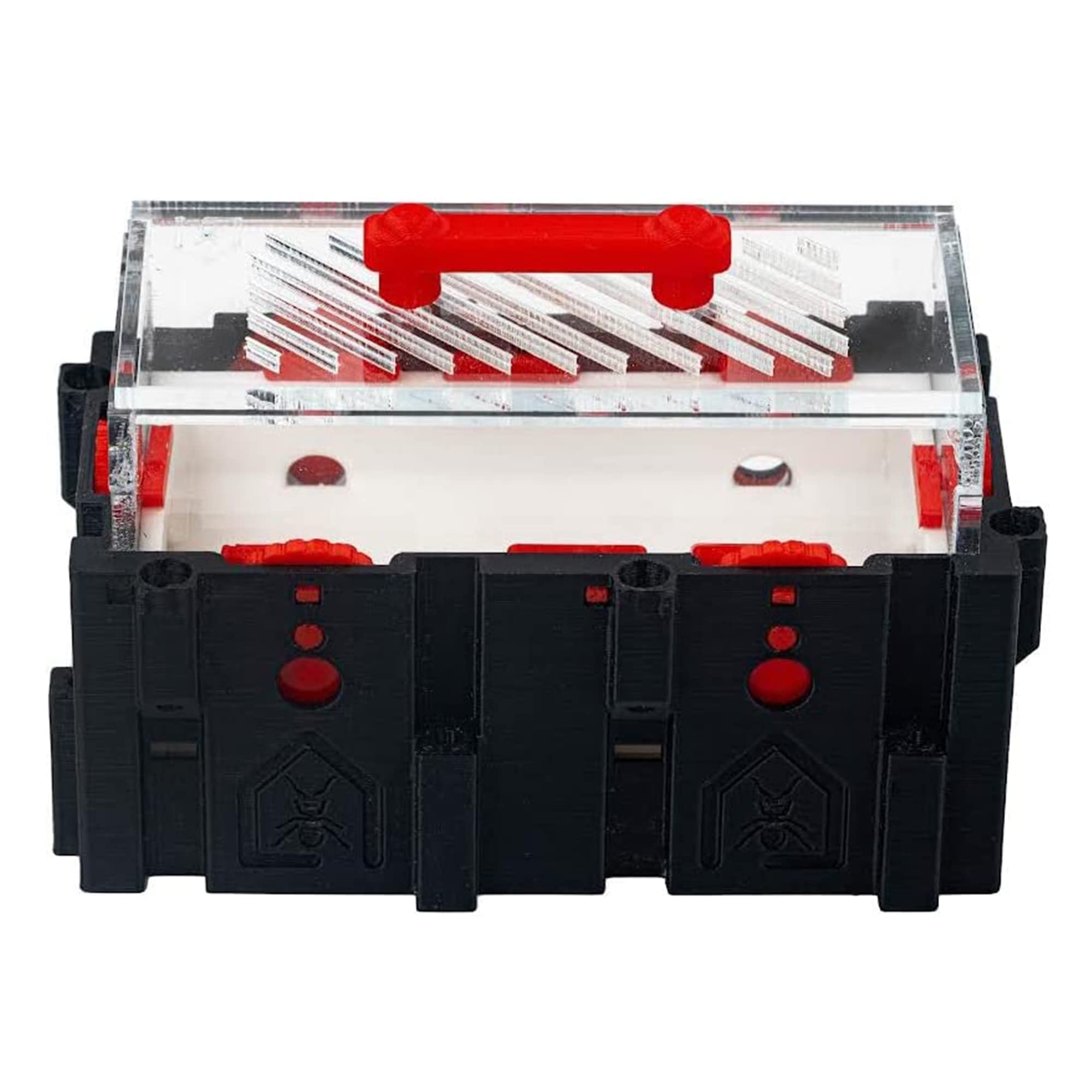 Anthouse.es - Caja de Forrajeo para Hormigueros Modulares 3D - QBIK Duo - Terrario Mini Colonias - Sistema Ergonómico y Fácil de Ampliar - 6,78x12,78x10 cm