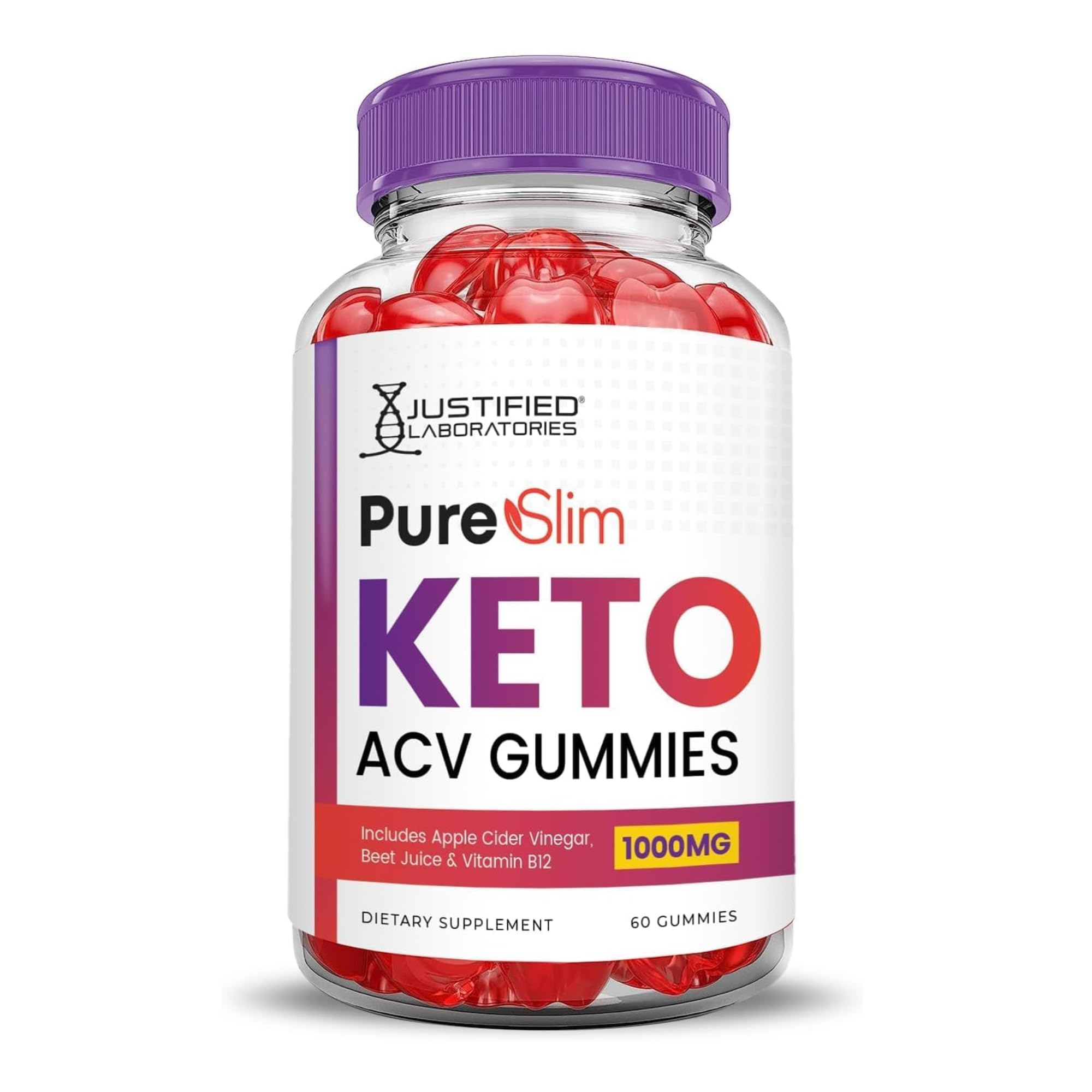 DET o４bottlesdetox AMS SLIM detsssu Amazon.com: Justified Laboratories Pure Slim Keto ACV Gummies