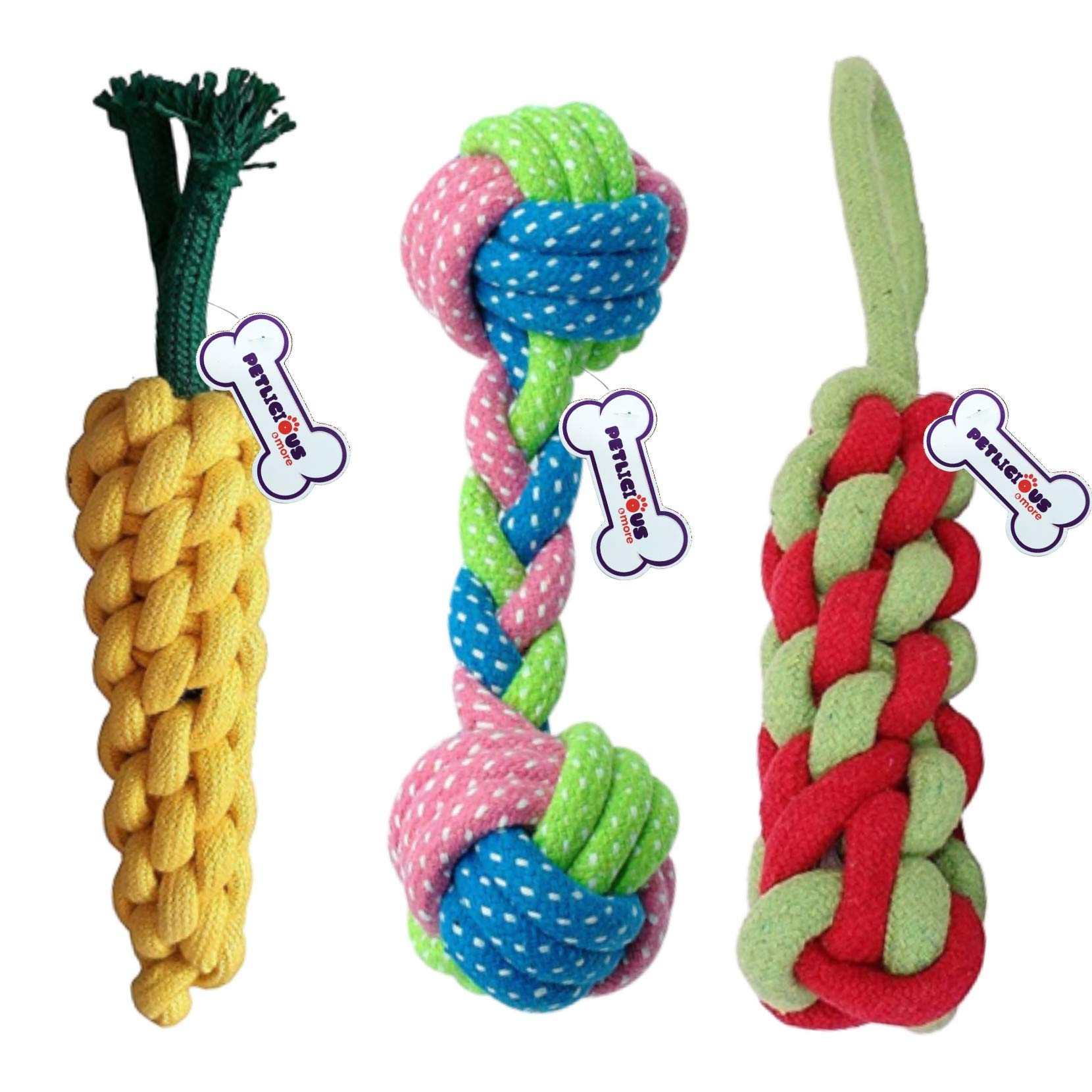 Petlicious & More Durable Dummy Rope Toys for Dogs and Puppies, Combo of 3 (B08DG839YQ) Amazon Price History, Amazon Price Tracker