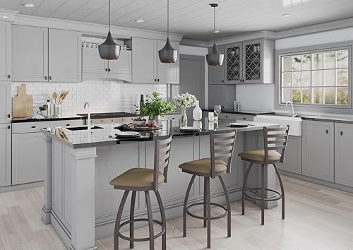 Miniatura 183 de 410 Jackie Taburete de bar giratorio de 36 pulgadas con acabado bronce y asiento de vinilo negro Vinilo negro,Canter Burdeos,Tierra Canter,Canter