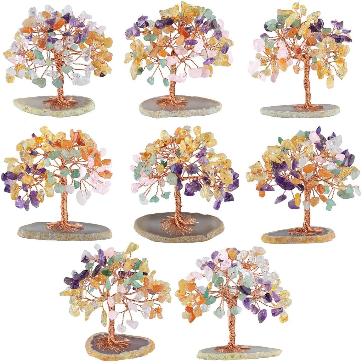 mookaitedecor Small Natural Chakra Crystal Money Tree Good Luck Desk Decoration - Image 5