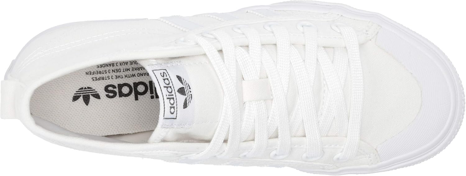 adidas Originals Women's Nizza Platform Mid Sneaker 9.5 White/White/White image 5 of 7 B087CCM9KQ