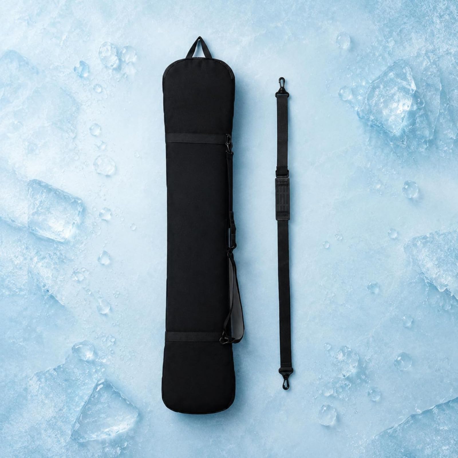 Funda de Snowboard Antirrayas Cubierta de Snowboard Antióxido Estuche Protector para Viaje, Almacenamiento, Esquí , Negro , 145cm