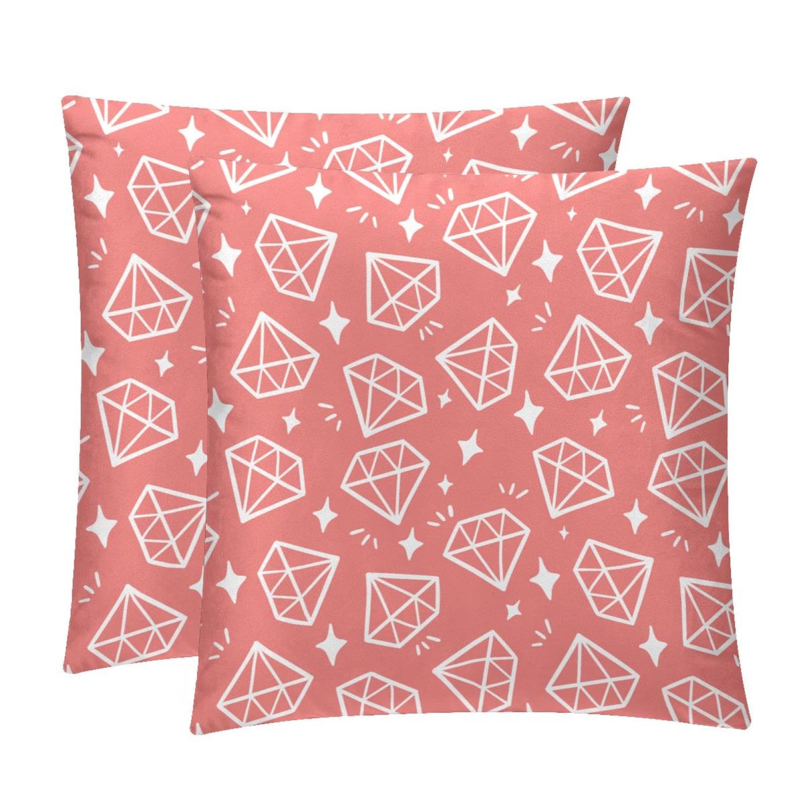 TDGKPZ Diamond Throw Pillow Covers 2 Pack Cushion Cases Decorative Pillow Cases Home Decor 40x40cm
