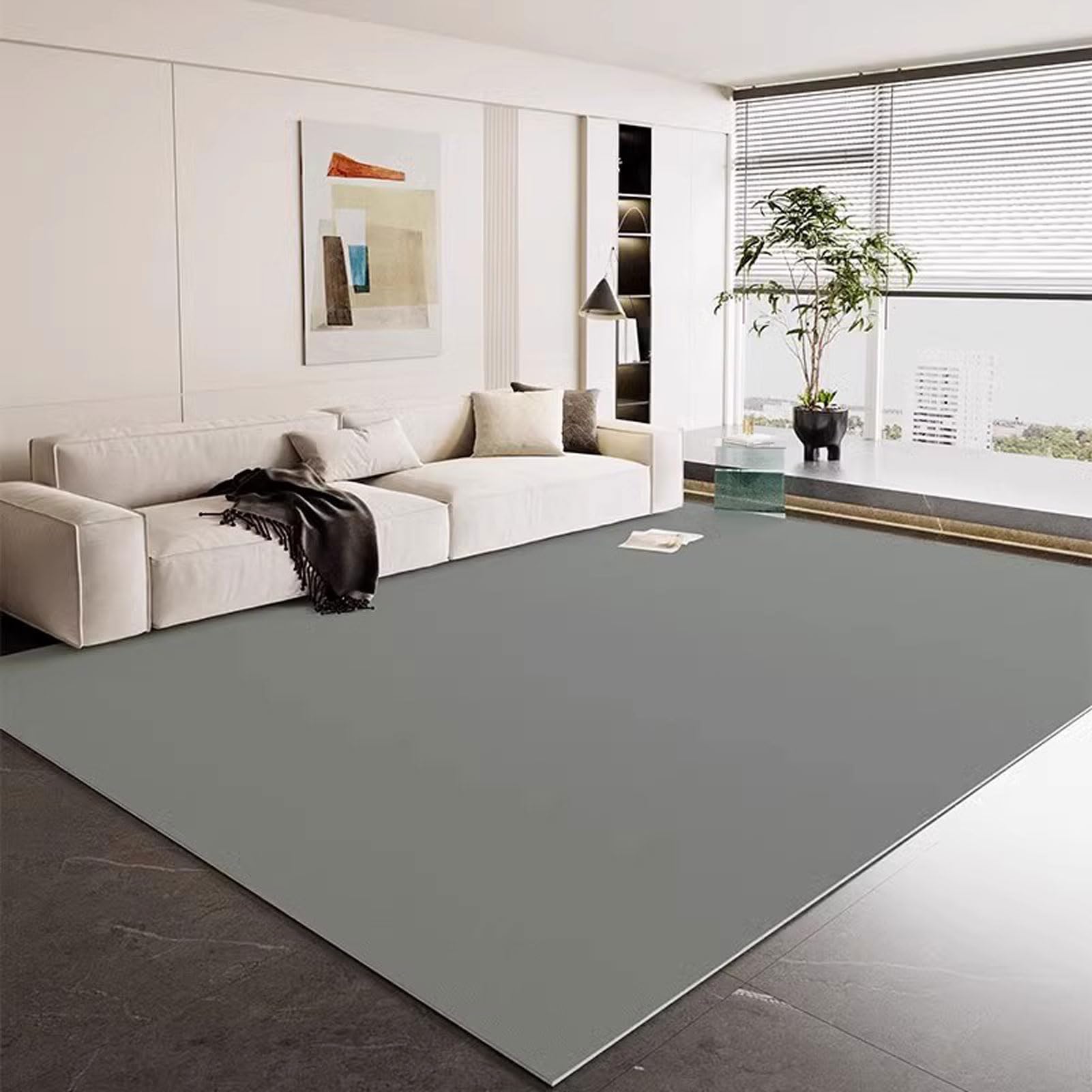 Tapis d'entrée en PVC 140x200 cm moderne et étanche pour la maison