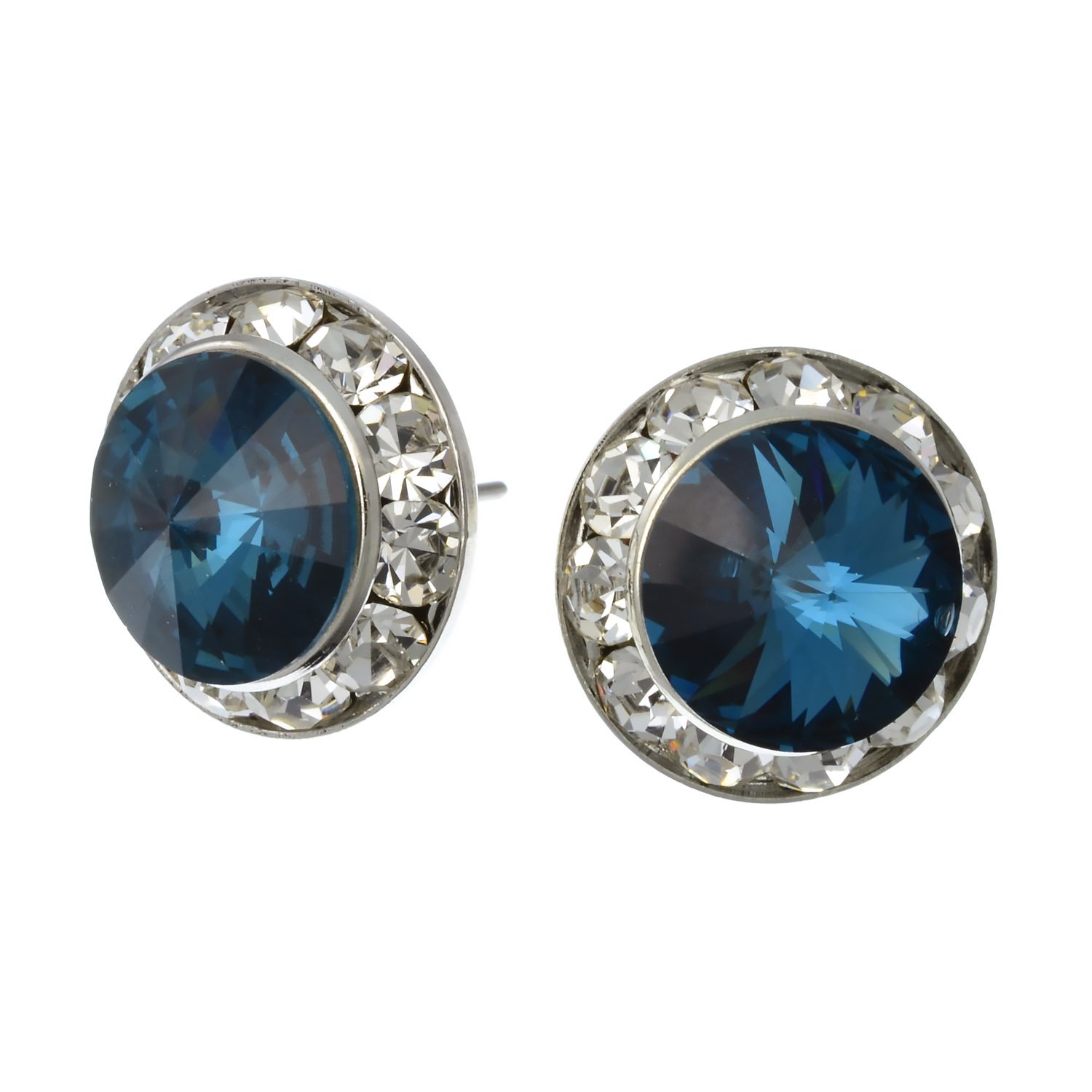 PammyJBridal Earrings | 15mm Crystal Round Earrings